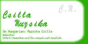 csilla muzsika business card